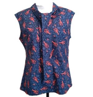 New Cotton Sleeveless Spring Summer Lobster Retro Women's Top